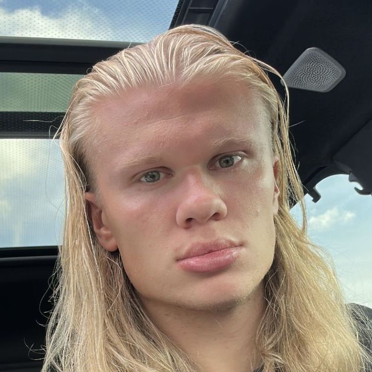 Haaland Car Selfie Model Face meme template blank - image format