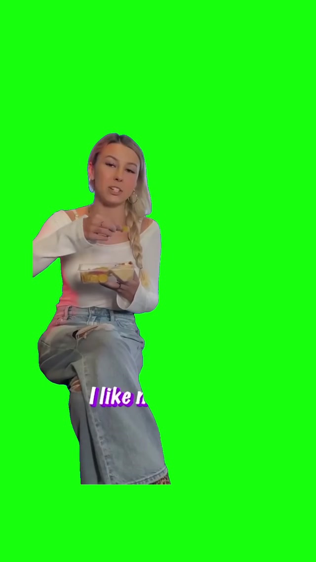 Haliey Welch Eating Lunchly While Listening to Thick of It on the Talk Tuah meme template blank