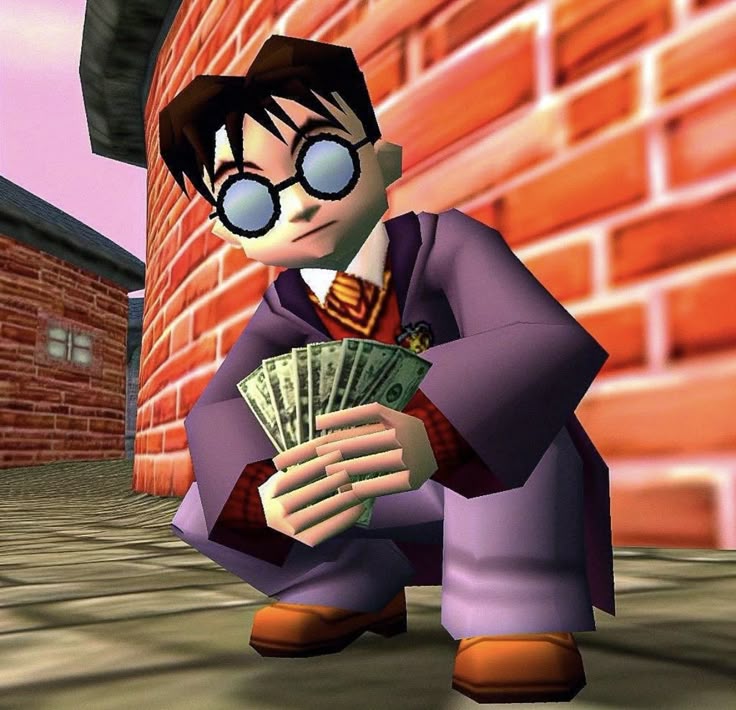 Harry Potter Flexing Cash meme template blank - image format