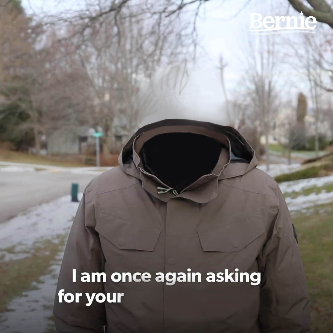 Headless Bernie meme template blank - image format