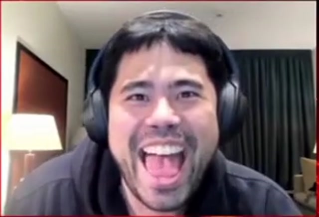 Hikaru Nakamura Laughing meme template blank