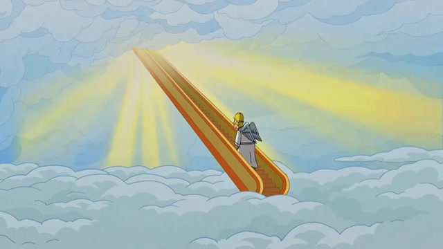 Homer Simpson Heaven to Hell meme template blank