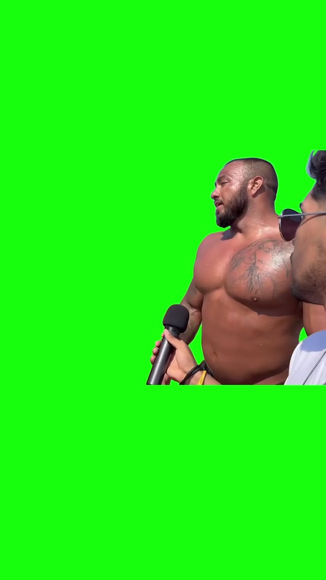 “How About Multimillionaire” Bodybuilder Beach Interview meme template blank