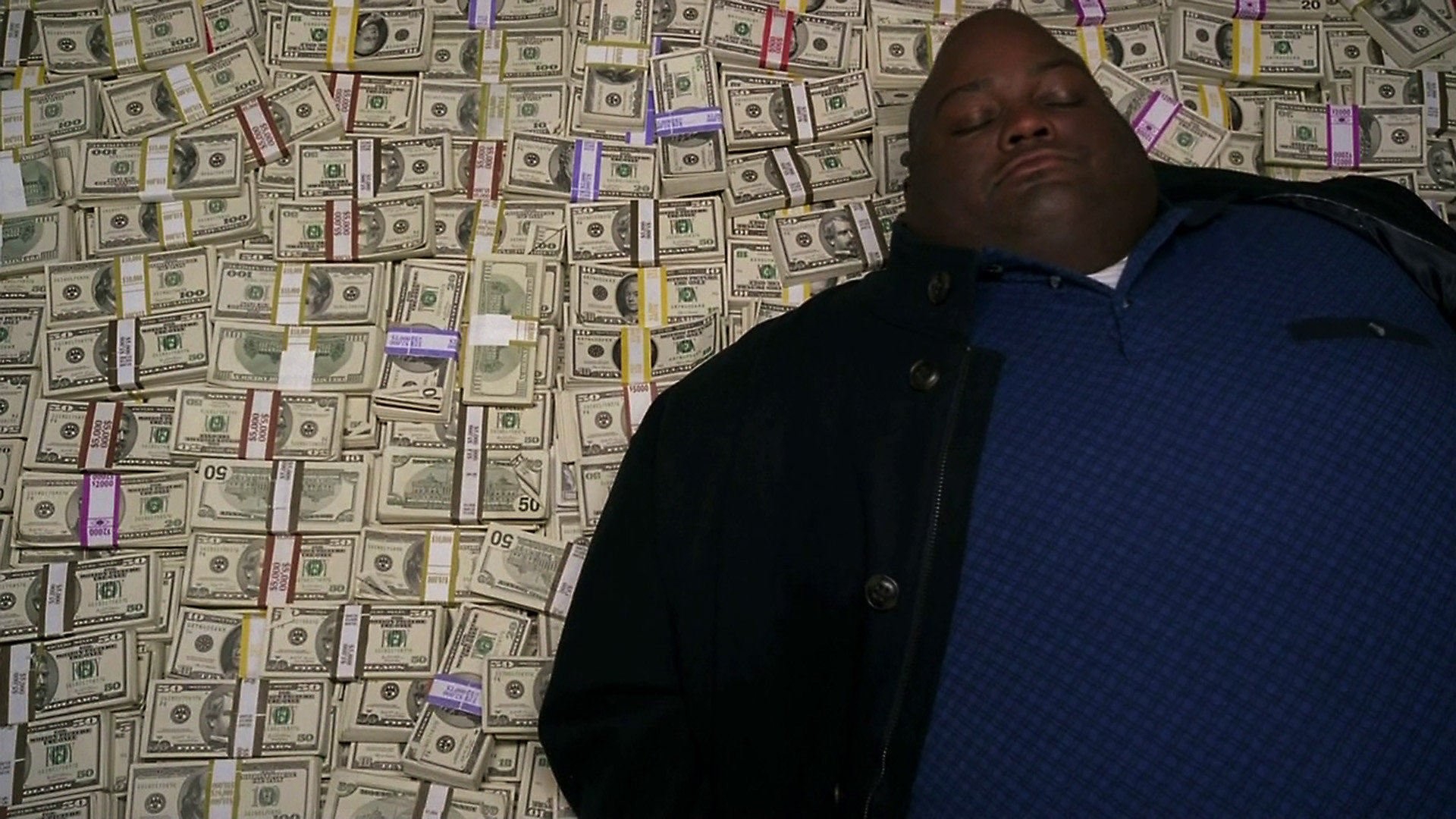 Huell Sleeping on Money meme template blank - image format