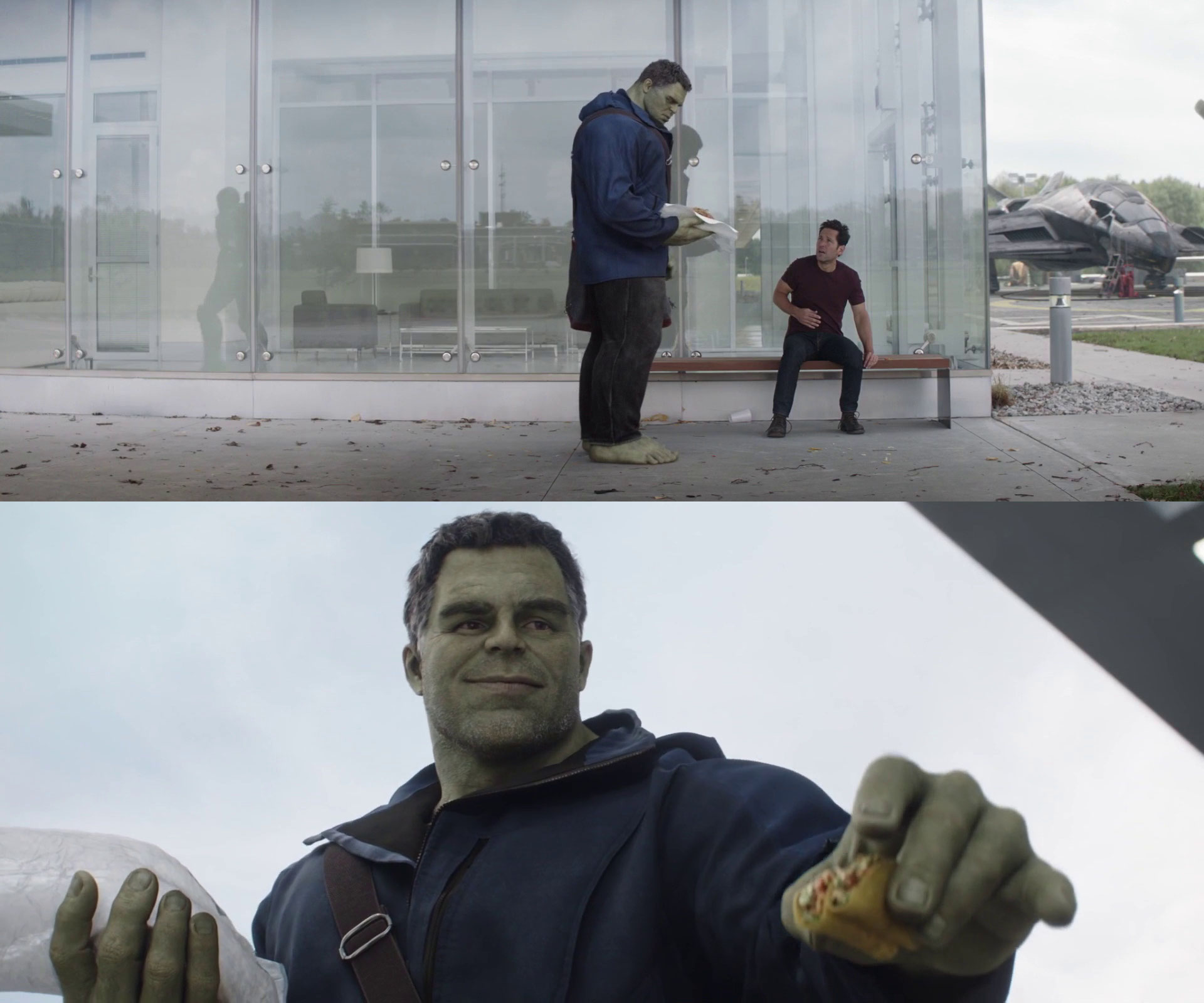 Hulk Gives Ant-Man Tacos meme template blank - image format