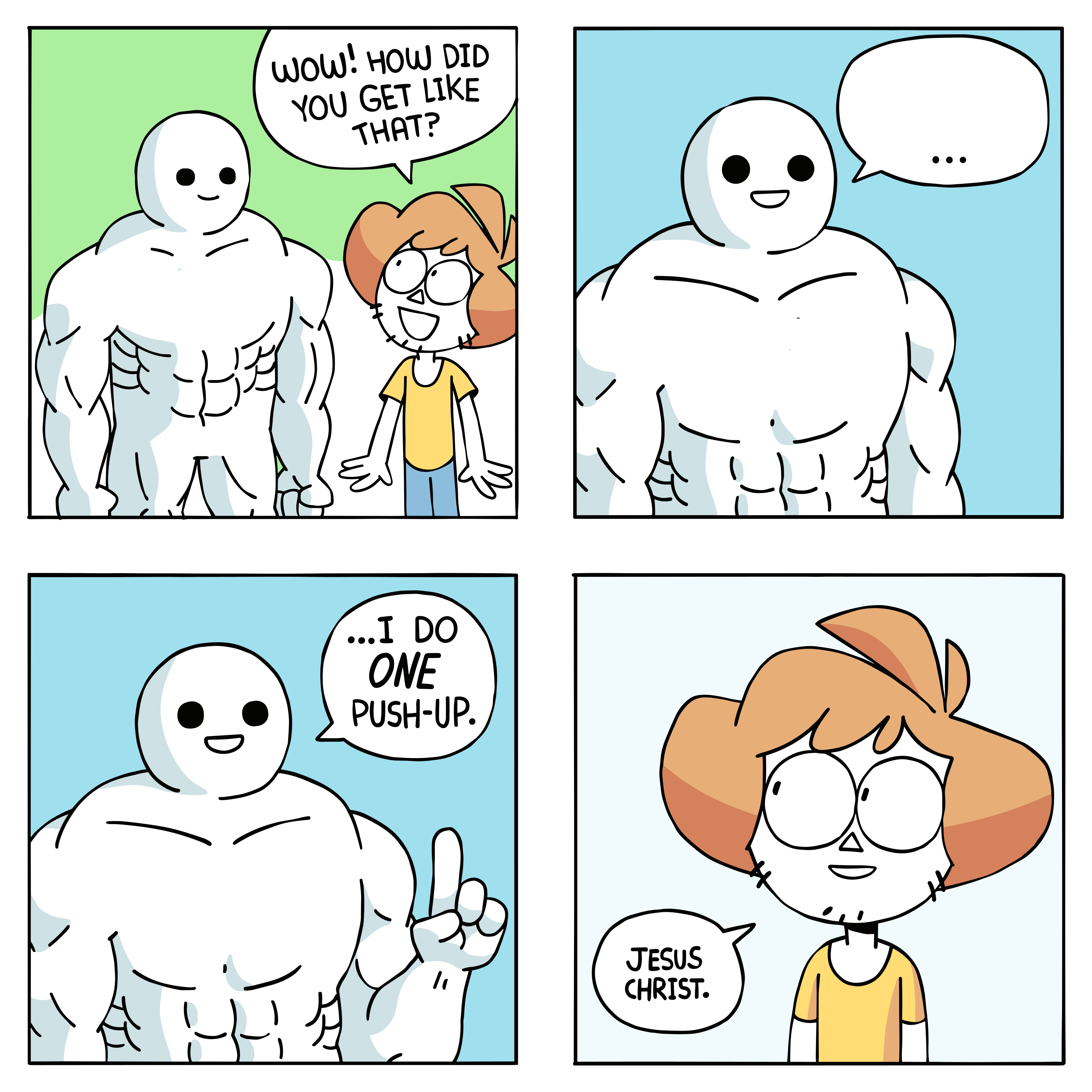 I Do One Push-up meme template blank - image format