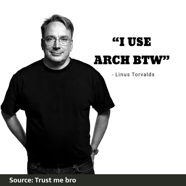 I Use Arch BTW meme template blank