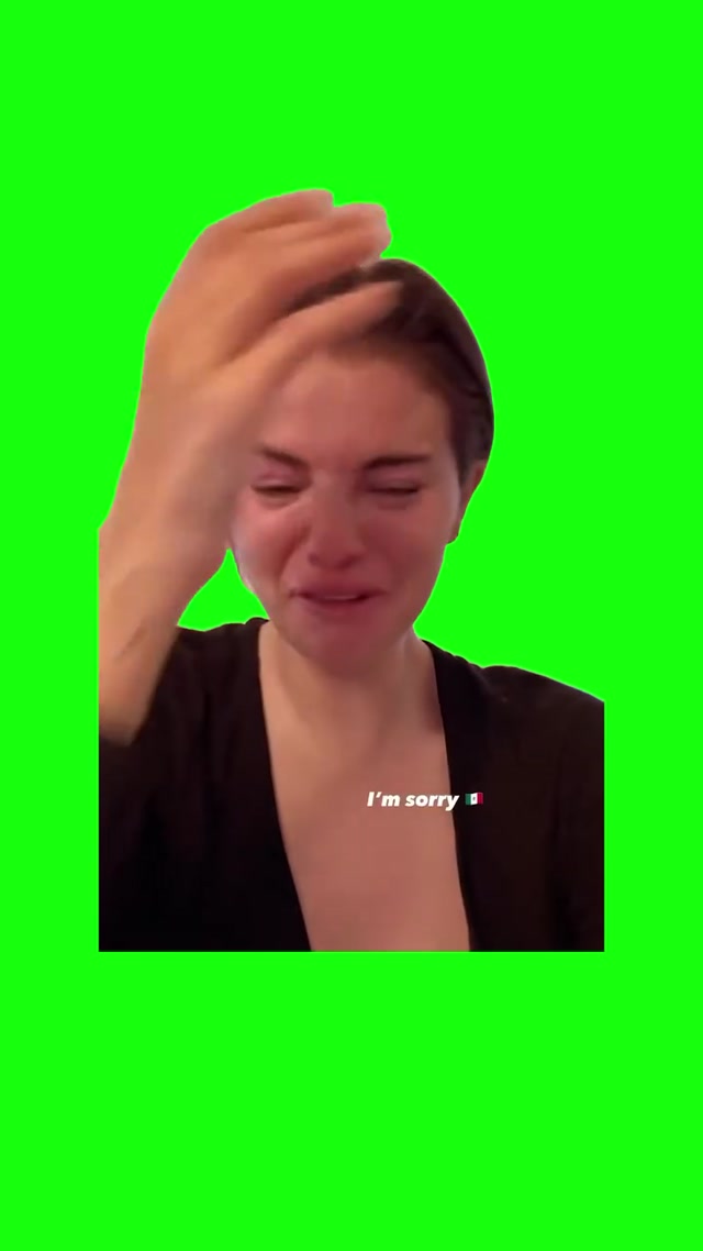 “I’m So Sorry” Selena Gomez meme template blank