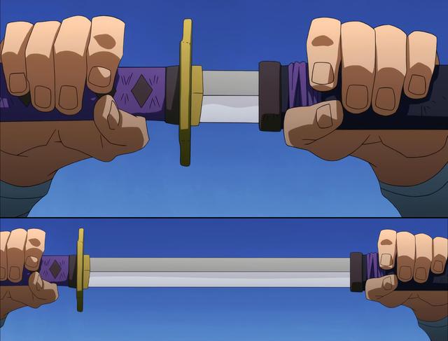 Kamina’s Extending Katana meme template blank