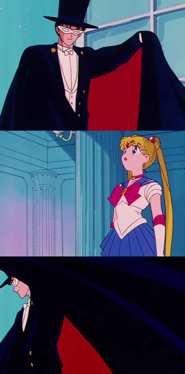 Tuxedo Mask's Departure meme template blank