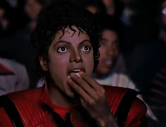 Michael Jackson Eating Popcorn meme template blank