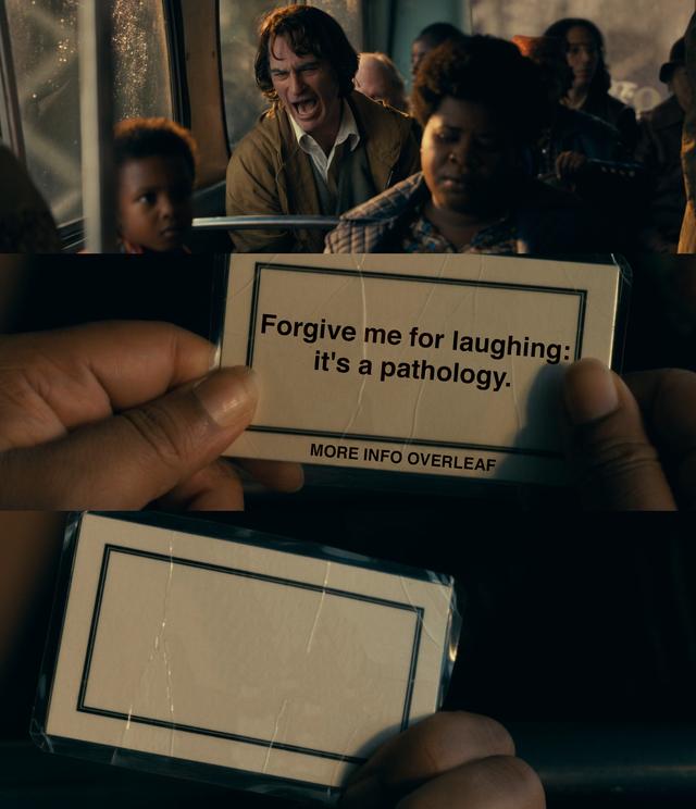 Joker’s Pathology Card meme template blank