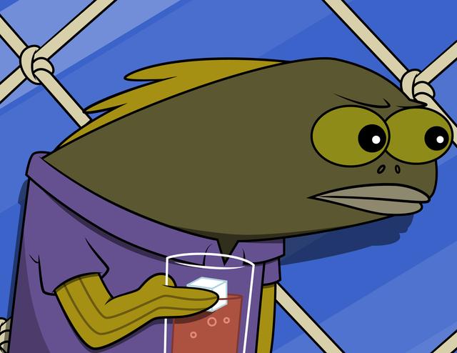 Tom the Fish meme template blank