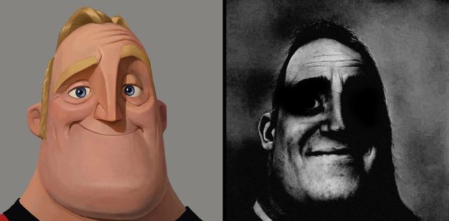 Mr. Incredible Becoming Uncanny meme template blank