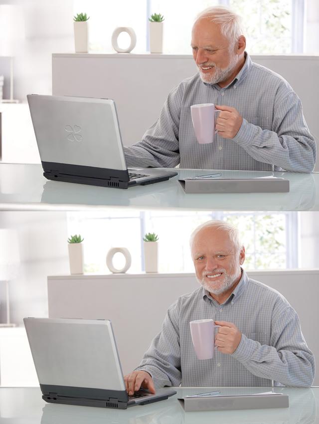 Hide the Pain Harold blank meme template blank