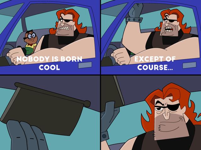 Nobody Is Born Cool meme template blank