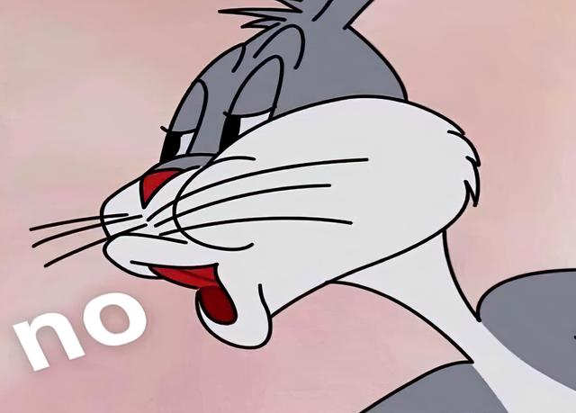 Bugs Bunny’s "No" meme template blank