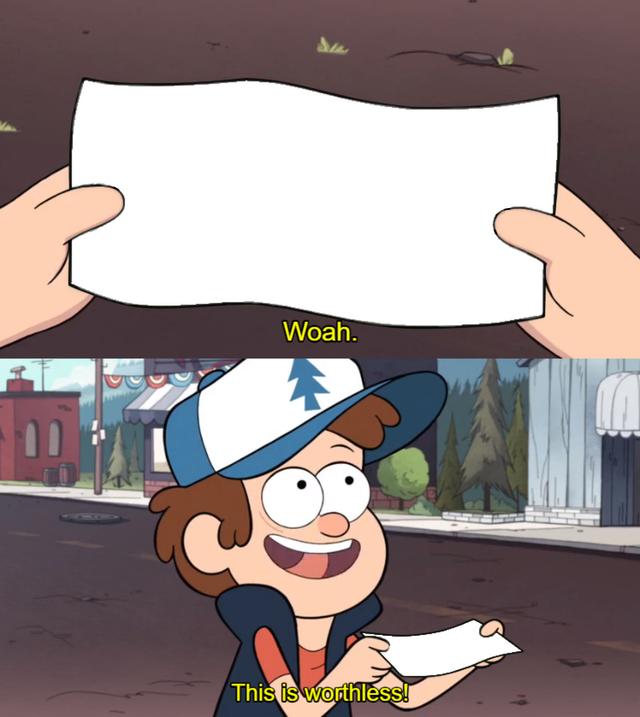 This is Worthless meme template blank