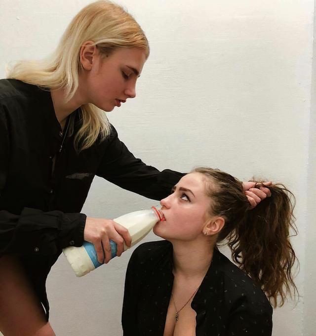Forced to Drink Milk meme template blank