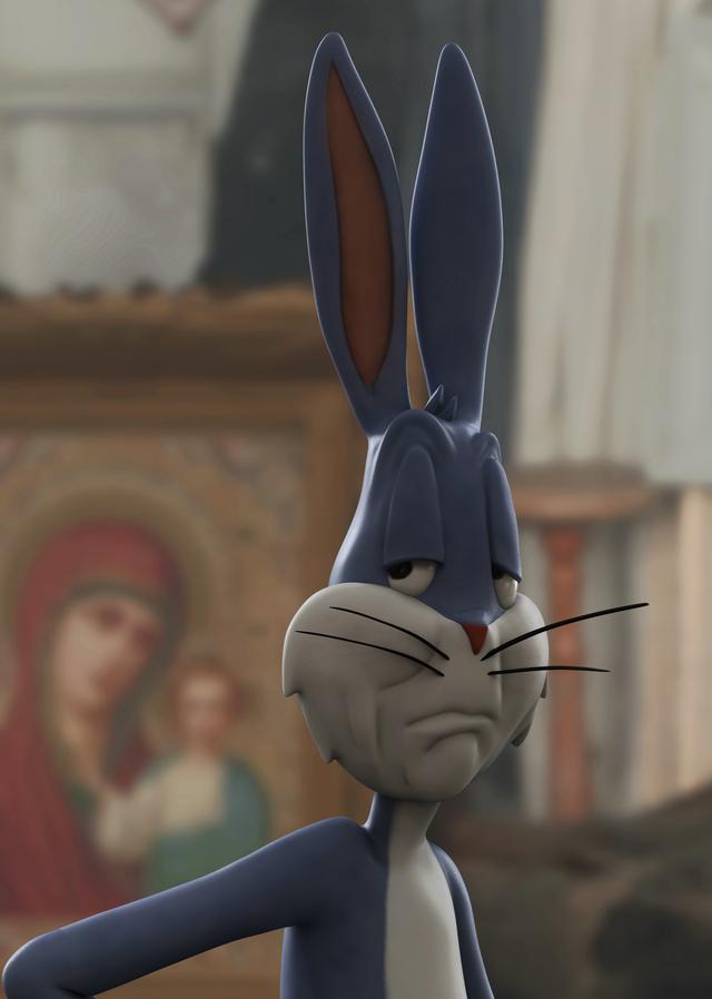 Ultra-HD Frowning Bugs Bunny meme template blank