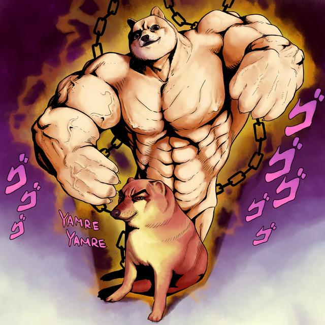 Cheems' Stand meme template blank