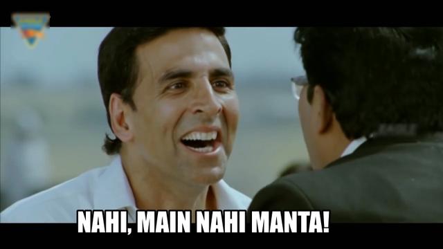 Nahi Main Nahi Maanta meme template blank