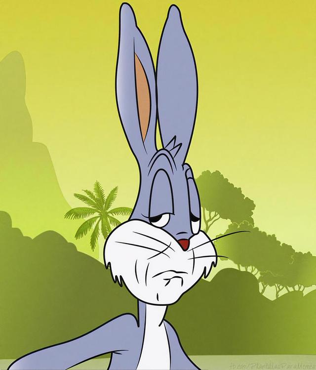 Frowning Bugs Bunny meme template blank