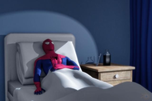 Spider-Man Hospitalized meme template blank