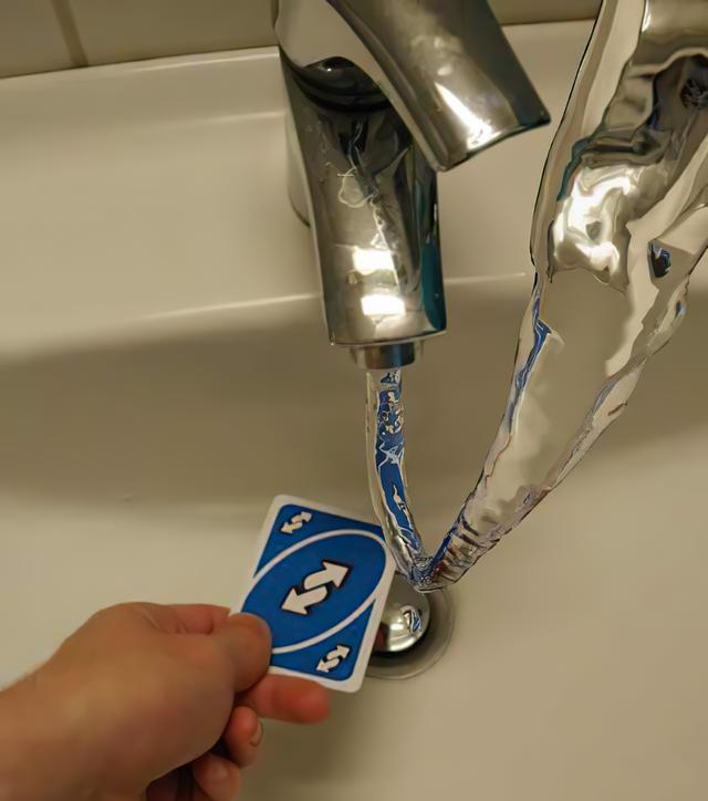 Uno Reverse Water meme template blank