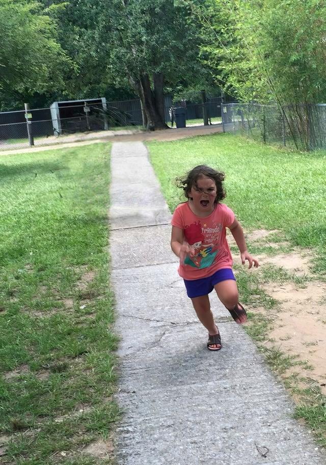 Girl Running From Nothing meme template blank