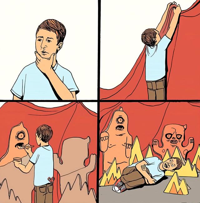 Creating My Own Monsters meme template blank