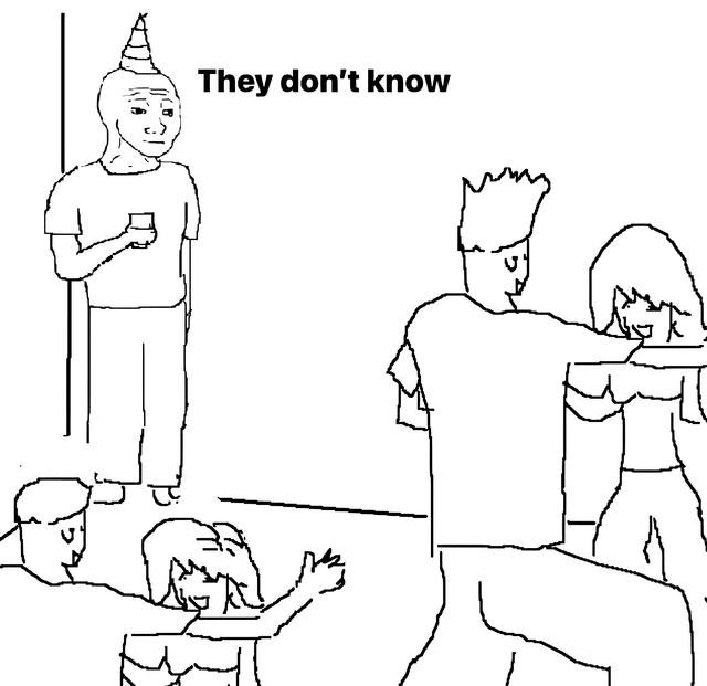 They Don’t Know wojak meme template blank