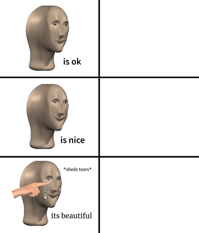 Meme Man Appreciation meme template blank
