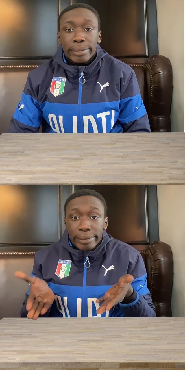 Khaby Lame Point meme template blank