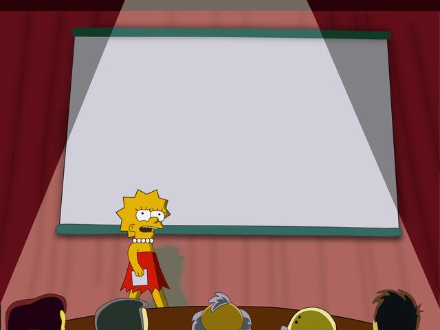 Lisa Simpson's Presentation meme template blank