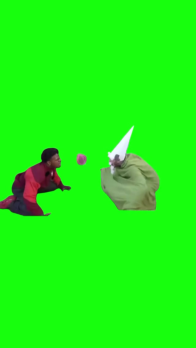 IShowSpeed Barking at Tiny Green Mall Wizard Crawly meme template blank