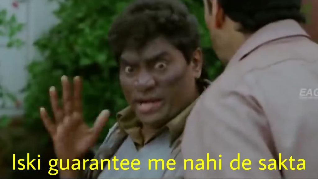 Iske Guarantee Main Nahi De Sakta meme template blank