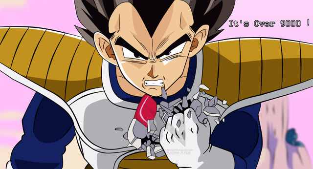 It's Over 9000 meme template blank