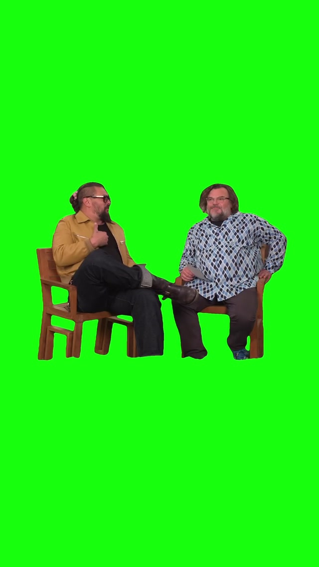 Jack Black & Jason Momoa Singing Steve’s Lava Chicken meme template blank