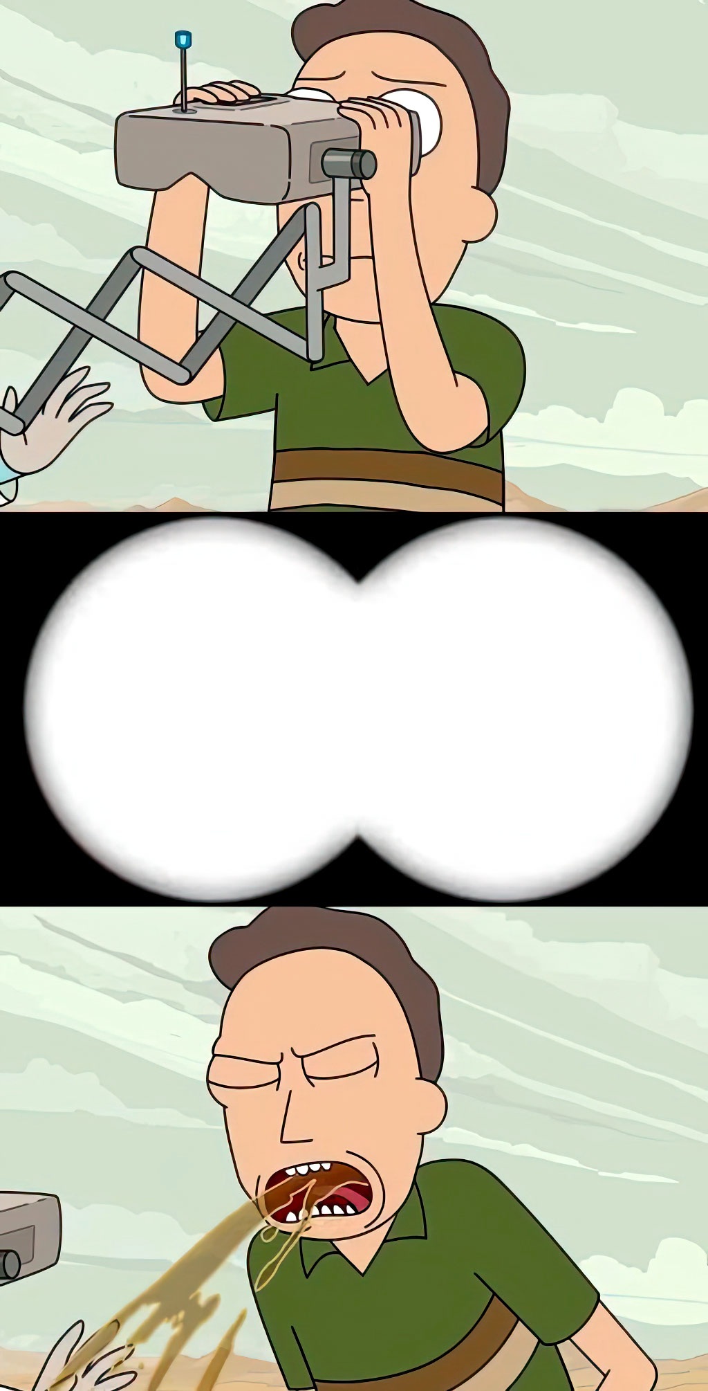 Jerry Vomiting meme template blank - image format