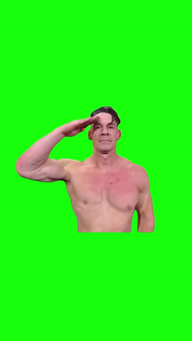 John Cena Salute meme template blank