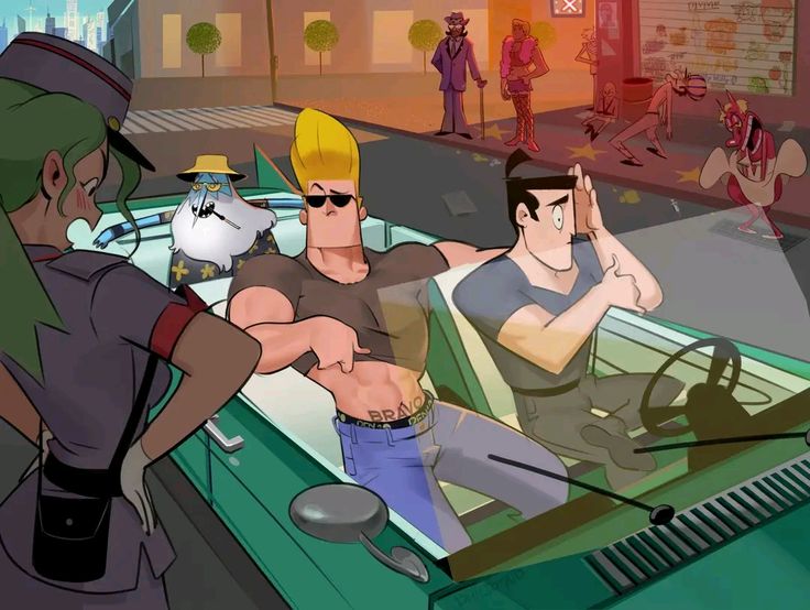 Johnny Bravo's Car Flirt meme template blank