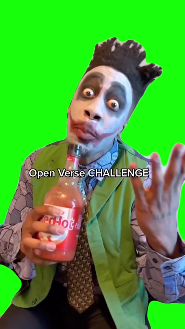 “JOKER” Open Verse Challenge! Green Screen meme template blank