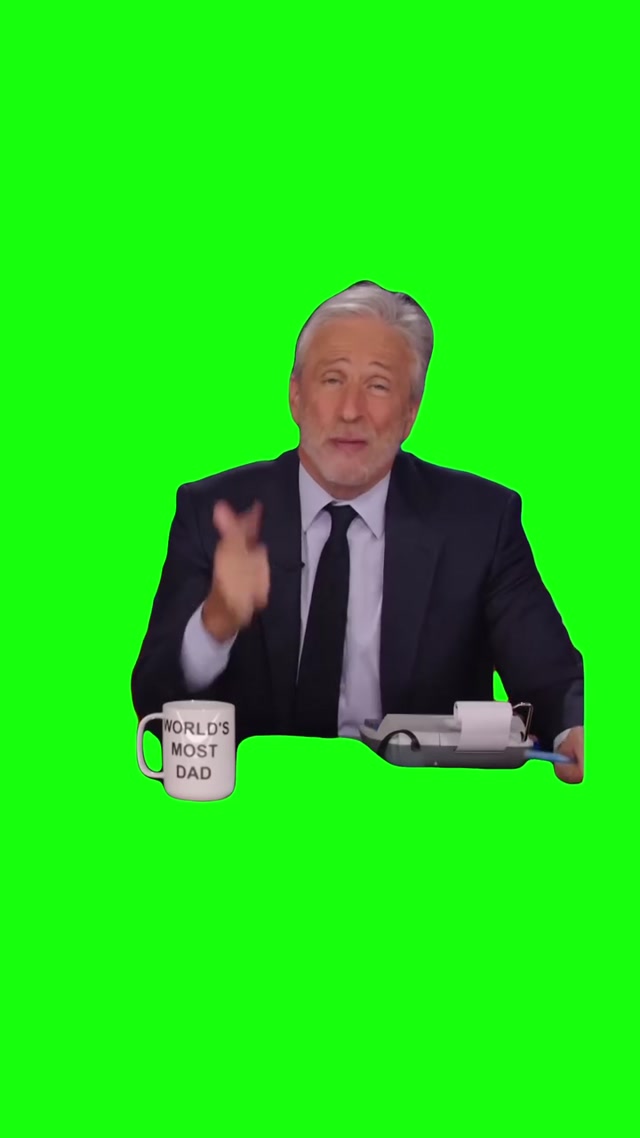 Jon Stewart Breaking Mug meme template blank