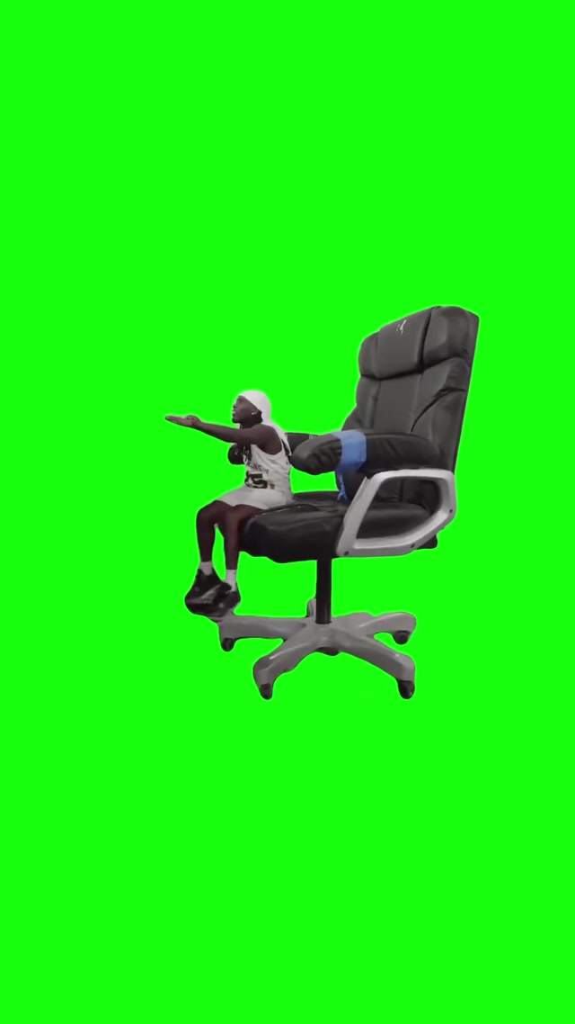 Kai Cenat in a Big Chair meme template blank