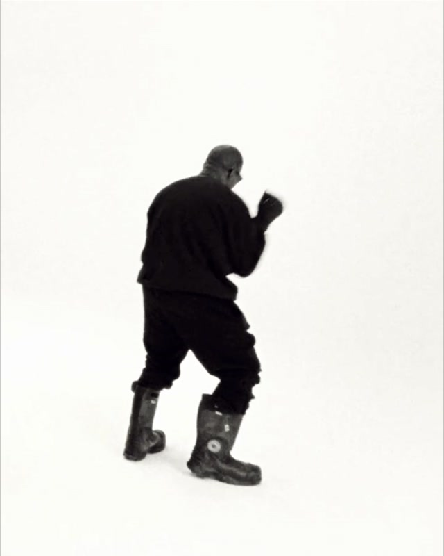 Kanye West White Room Dance meme template blank