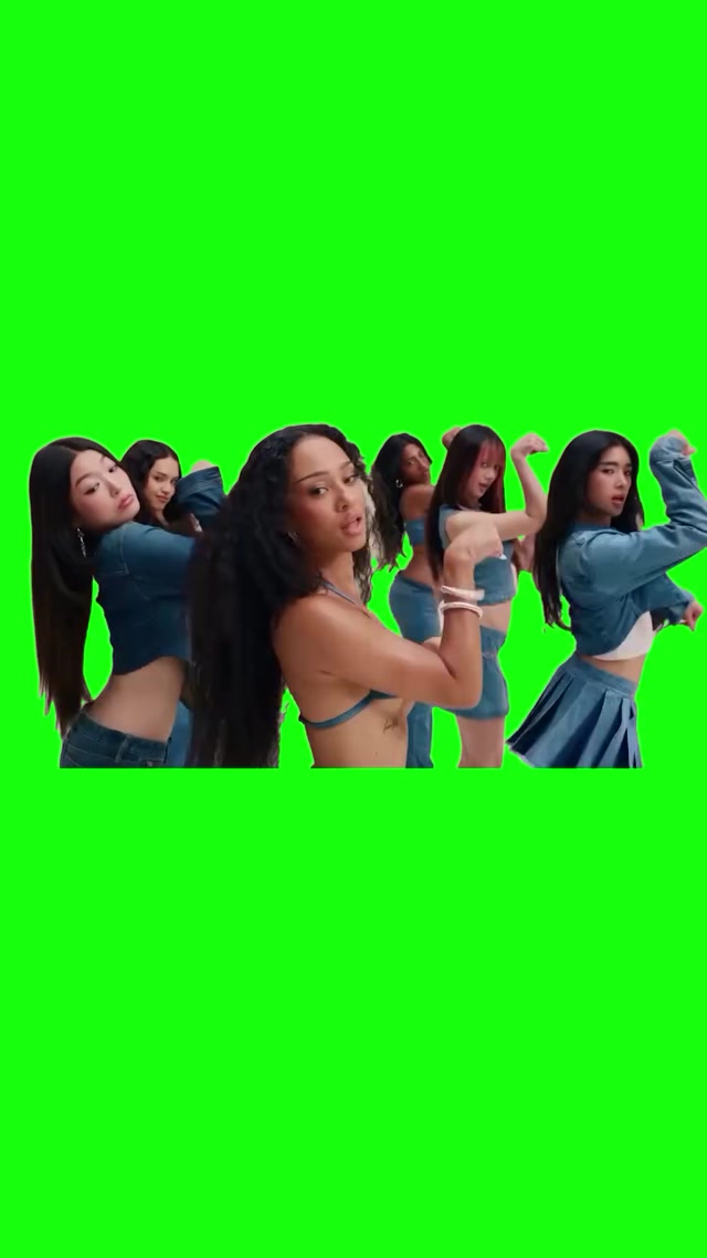 Katseye Gap Commercial Dance meme template blank