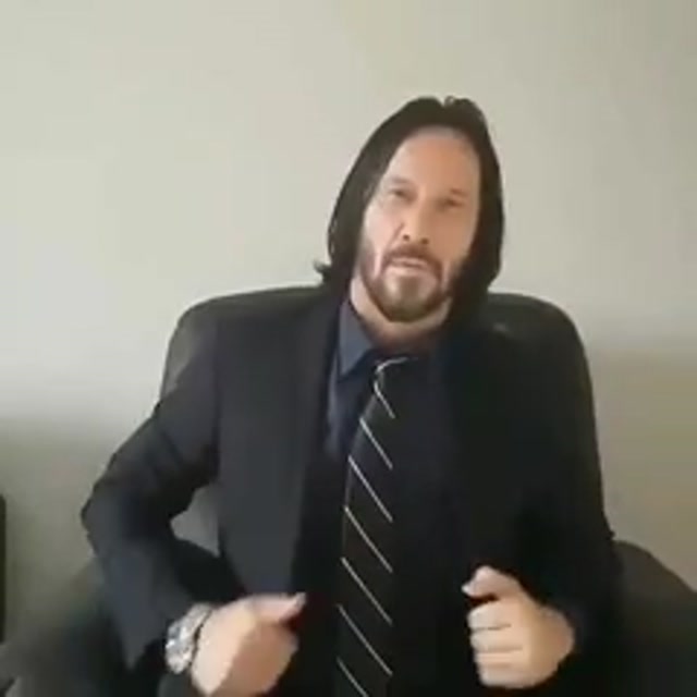 Keanu Reeves Deepfake meme template blank