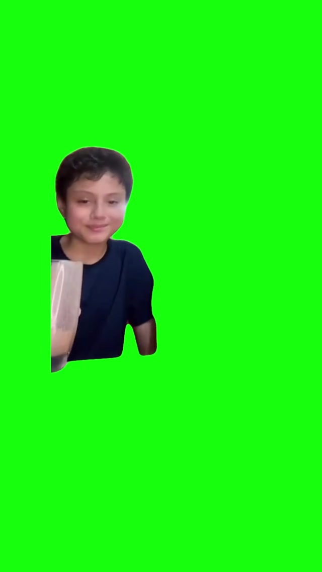 Kid Gagging on Milk meme template blank