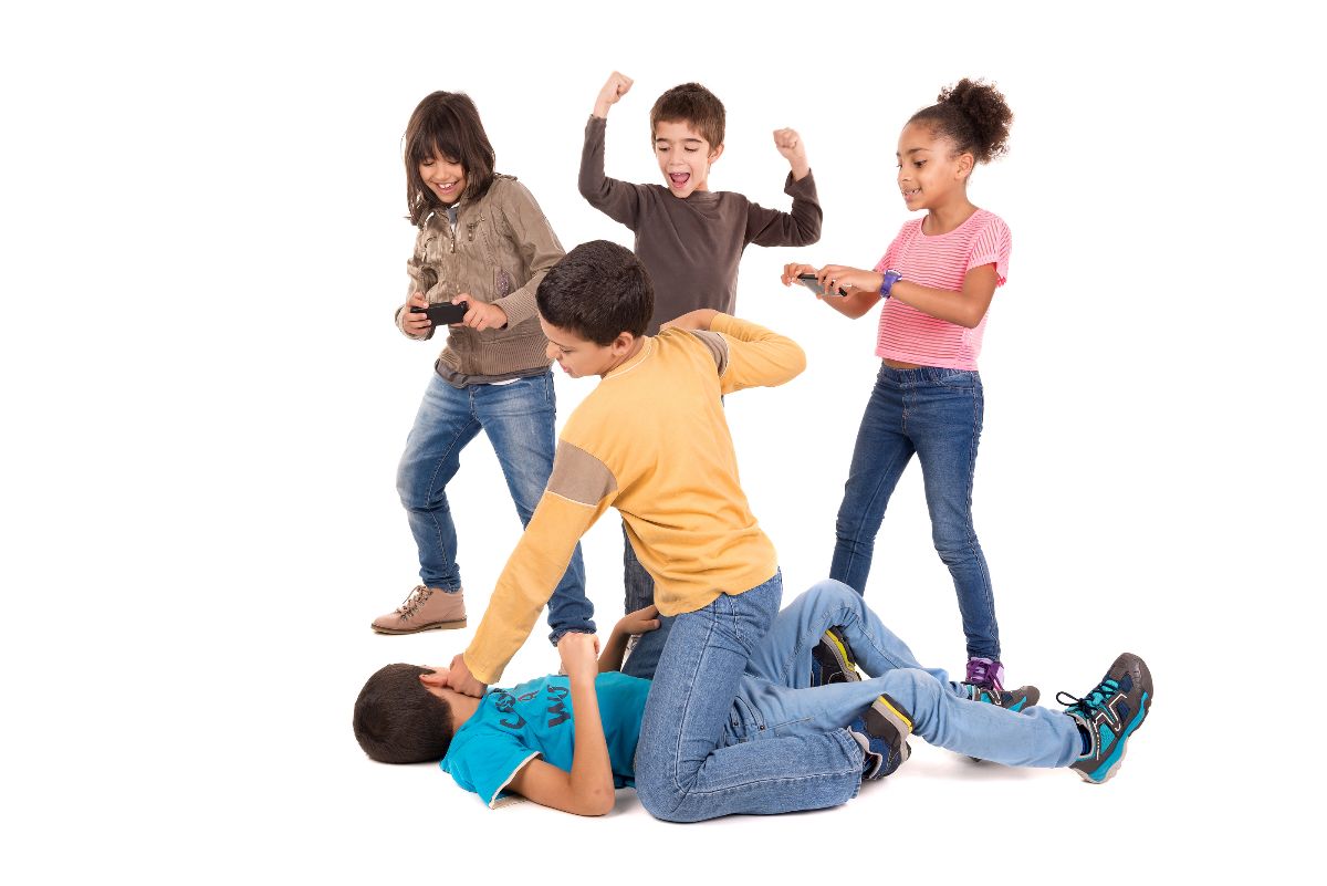 Kids Fighting meme template blank